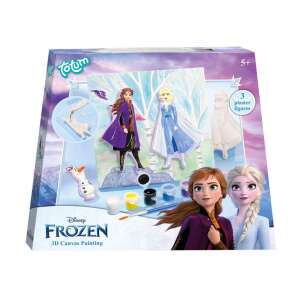 Totum Frozen 3D Canvas Painting, Disney Frozen craft kit for kids, paint by numbers, 3D art, creative activity, kids art supplies - Totum