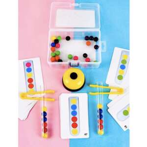 Oktatási puzzle színes montessori golyókból csengővel 76258896 Fejlesztő játékok ovisoknak - Finommotorika fejlesztés
