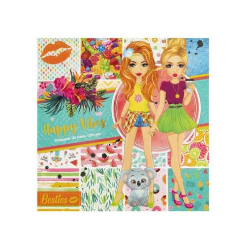 Besties Happy Vibes Kreatív Lapok - 20 db - 25x25 cm