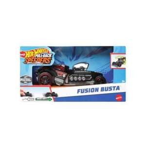Hot Wheels: Pull-Back Speeders Fusion Busta hátrahúzható fém kisautó modell 1/43 - Mattel 76260205 "batman"  Játék autók
