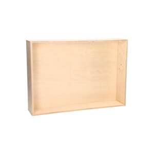 Cutie de joacă din placaj, cutie de jucărie din lemn, cutie de depozitare pentru jucării și nisip, 50 x 35 x 9.5 cm - Nonbrand Jocuri si jucarii creative