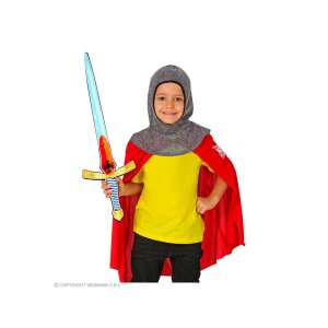 Gyerek lovagnak öltözve Lovagi szivacs kard játékkardot tartva - Widmann