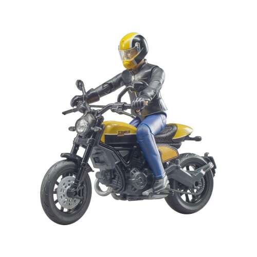 Bworld Scrambler Ducati motocicletă model cu șofer - 1:16 76262147