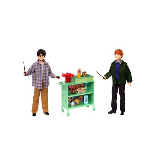 Harry Potter Harry és Ron a Roxfort Expresszen Mattel játékkészlet, kocsival és kiegészítőkkel