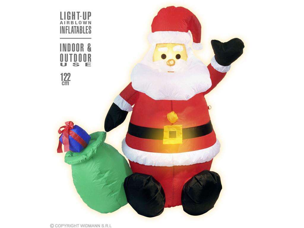 Felfújható Télapó világítással 122cm