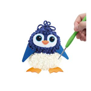 Baby Partner DIY Penguin Craft Kit: Close-up of penguin being crocheted - Nonbrand Creative Toy