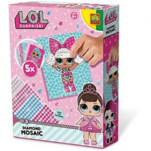 LOL Surprise! Diamond Mosaic craft kit, 5 designs, includes diamond stickers and instructions