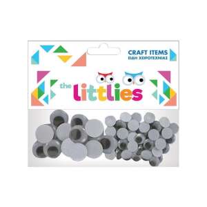 The Littlies 40 darabos műanyag szem szett, 20mm és 15mm méretben, kézműves és DIY projektekhez - Luna