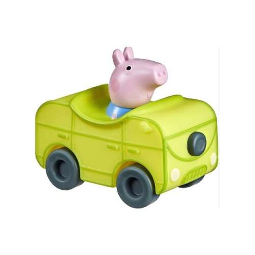 Peppa Malac kisautó, sárga autó Peppa Malaccal, Peppa Malac játékautó, Peppa Malac játék jármű, Peppa Malac tolható autó