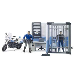 Set de joaca Bruder bworld - Statie de politie cu motocicleta 76263379 - Maşinuţe