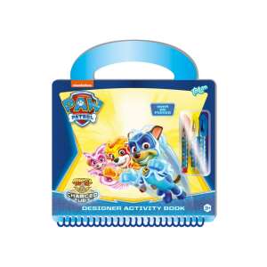 Paw Patrol Mighty Pups Charged Up Designer Activity Book with 3 gel pens, over 85 pieces - Creative Toy