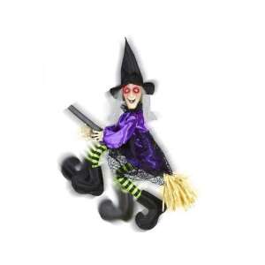 Figurină animată de vrăjitoare care vorbește cu ochi luminoși și picioare în mișcare, 70 cm înălțime, decorațiune de Halloween - Accesorii pentru petrecere