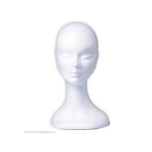 Styroporkopf, Perückenhalter, weiße Farbe 76263680 - Kostüme für Erwachsene