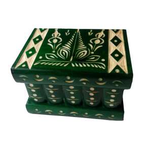 Mágikus Puzzle doboz tároló doboz ékszernek ládikó rejtett kulcs titkos rekesszel gyűrű pénz számára kicsi zöld 76263693 Puzzle - Fa
