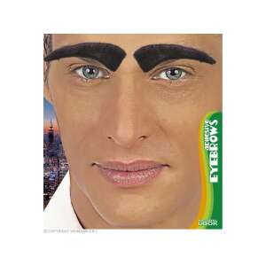 Fekete szemöldök jelmezhez, ragasztós, természetes kinézet, Widmann márka - Widmann