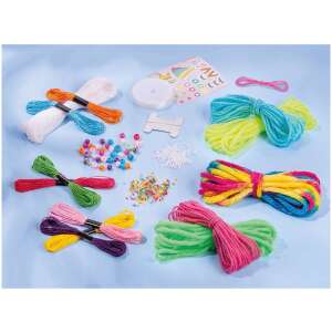 Totum Multi Creation Studio 4 in 1 craft kit for kids, includes colorful yarn, beads, and other supplies - Totum