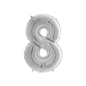 Helijski folijski balon, broj 8, 65 cm, srebrni 76264110 - Potrepština za party