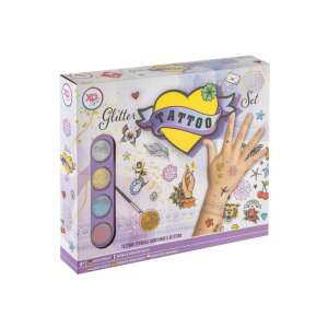 Set de tatuaje cu sclipici cu șabloane, tatuaje temporare și sclipici pentru copii - Grafix