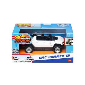 Hot Wheels: Pull-Back Speeders GMC Hummer EV hátrahúzható fém kisautó modell 1/43 - Mattel 76264627 "batman"  Játék autók