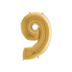 Hélijevska folija balon, broj 9, 65 cm, zlatna 76264866 - Potrepština za party