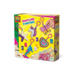 Sada SES Diamond Painting na kľúčenky, vytvorte si vlastné kľúčenky s kamienkami a farbou, vzory jednorožca, motýľa, morskej hviezdy, srdca a morského koníka - SES Creative