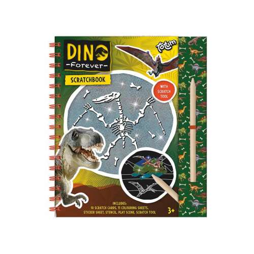 Creative Dinosaur Scratch and Color Set