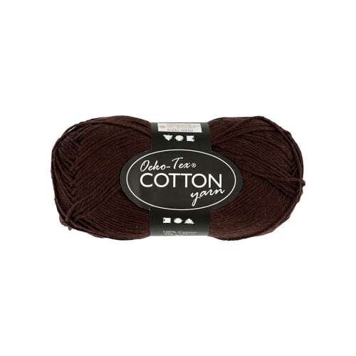 Pamutfonal, sötétbarna, 50gr, 170m 85666333