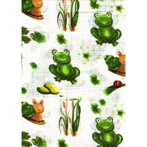 Béka és csiga mintás textil pelenka, 1db-os mintás textil pelenka - Béka, csiga - Textil pelenka