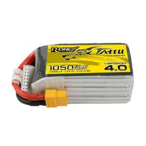 Tattu R-Line 4.0 1050mAh 22.2V 130C 6S1P XT60 LiPo akkumulátor - RC Modell akkumulátor