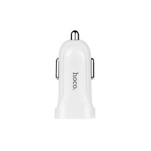 White HOCO Z2 car charger with 1 USB port - Hoco Car Charger