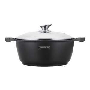 Royalty Line® 26cm Marble Coated Stock Pot with Glass Lid - Royalty Line Pot