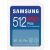 Close-up of Samsung 512GB PRO Plus SD card, ideal for professional photographers and videographers
