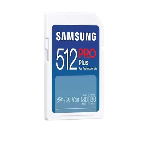 Samsung 512GB PRO Plus SDXC UHS-I memory card for professionals