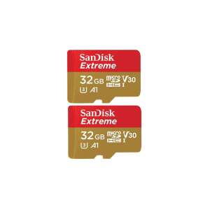 SanDisk Extreme 32GB microSDHC UHS-I memóriakártya, elülső nézet - Memóriakártya