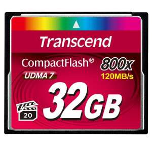 Transcend 32GB CompactFlash 800x memóriakártya, UDMA 7, 120MB/s olvasási sebesség - Transcend