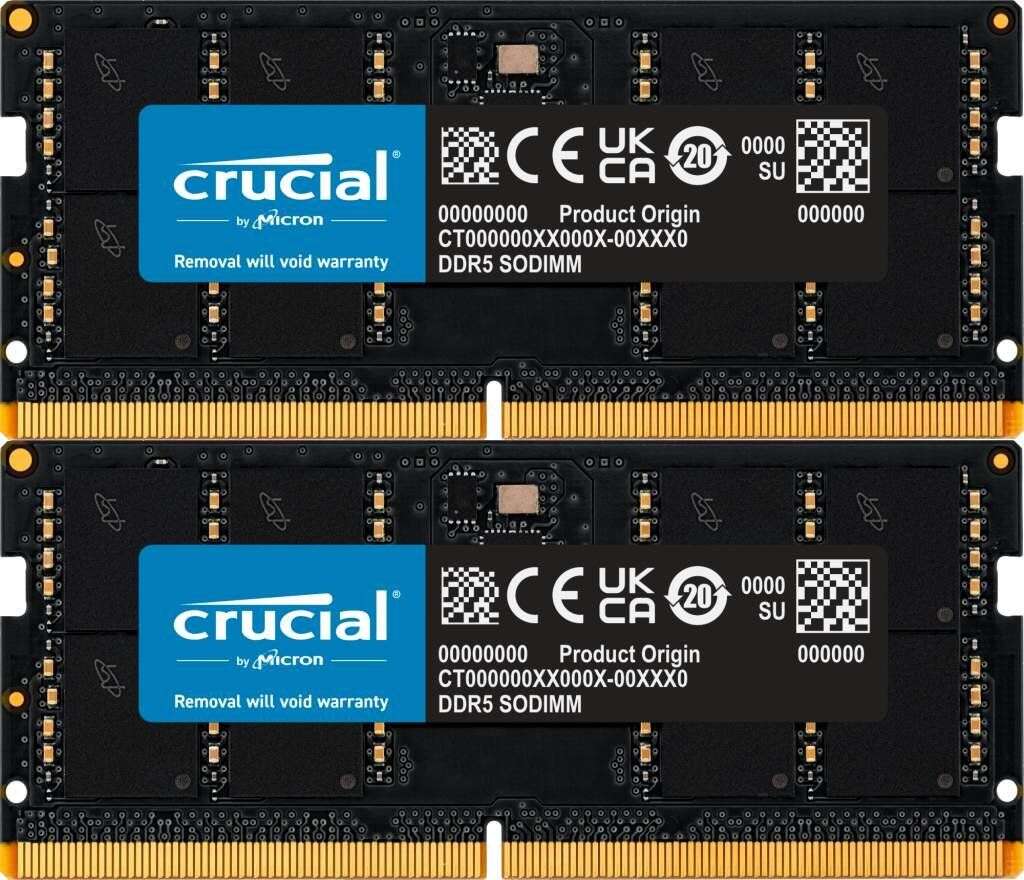 Crucial ct2k32g52c42s5 64 gb 2 x 32 gb ddr5 5200 mhz ecc memória