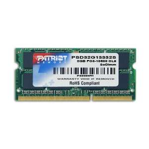Patriot Memory 4GB DDR3 SODIMM 1 x 4 GB 1333 Mhz memória 76307831 