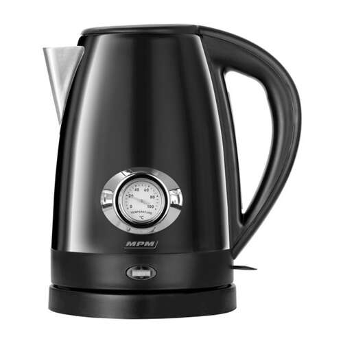 MPM MCZ-108C 1.7L Black Electric Kettle with Temperature Control