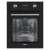 MPM MPM-45-BO-23C built-in oven, black, front view, open door, interior