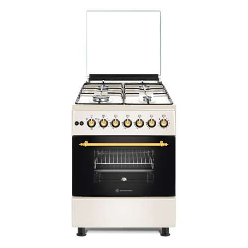 Novacook F6B40EF RETRO beige freestanding gas stove with electric oven