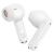 Close-up of JBL Tune Flex white wireless earbuds