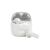 JBL Tune Flex white earbuds with open case angled view