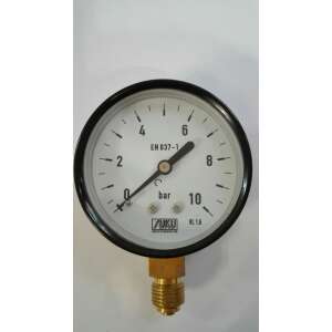 63mm pressure gauge 0-10 bar G1/4" bottom connection, EN 837-1 standard, accuracy class 1.6 - Pressure gauge