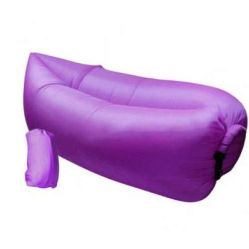 Lazy Bag felfújható levegő kanapé, lila, pumpa nélkül, hordozható, könnyű, kényelmes, kempingezéshez, strandra, medencéhez