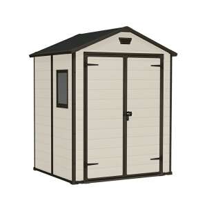 Manor 6x5 bézs műanyag kerti ház, kültéri tároló megoldás - Kert