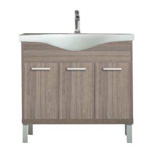 Nerva 85 cm-es bútorhoz alsószekrény, mosdóval, Rauna szil 129241025 - Leziter Badezimmerschrank