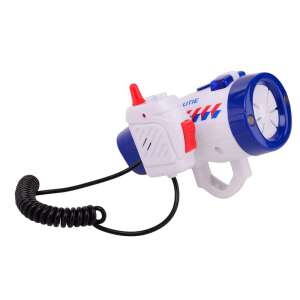 Bike Fun Sirenă de poliție cu microfon, albă și albastră, cu lumină și sunet, pentru ghidon cu diametrul de maxim 25 mm - Nonbrand Jocuri interactive pentru copii