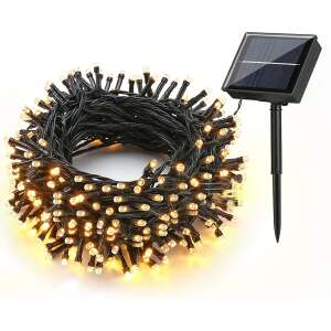 Napelemes karácsonyi fényfüzér, 10m, 100 meleg fehér LED - Szezonális dekoráció