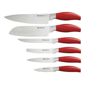Ambition Ombre késkészlet - szakács, Santoku, filéző, univerzális, hámozó és zöldség kések - Konyhakés
