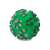 Green rubber dog chew toy with paw print design
